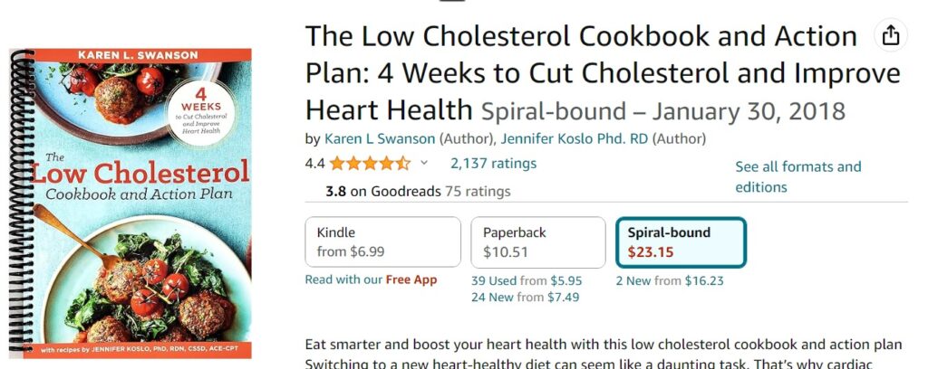 The 28 Day DASH Diet Weight Loss Program vs The Low Cholesterol Cookbook and Action Plan. The Low Cholesterol Cookbook and Action Plan pricing